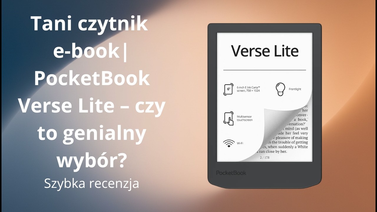 Tani czytnik e-book za ok. 460 zł | PocketBook Verse Lite &ndash; czy to genialny wyb&oacute;r?
