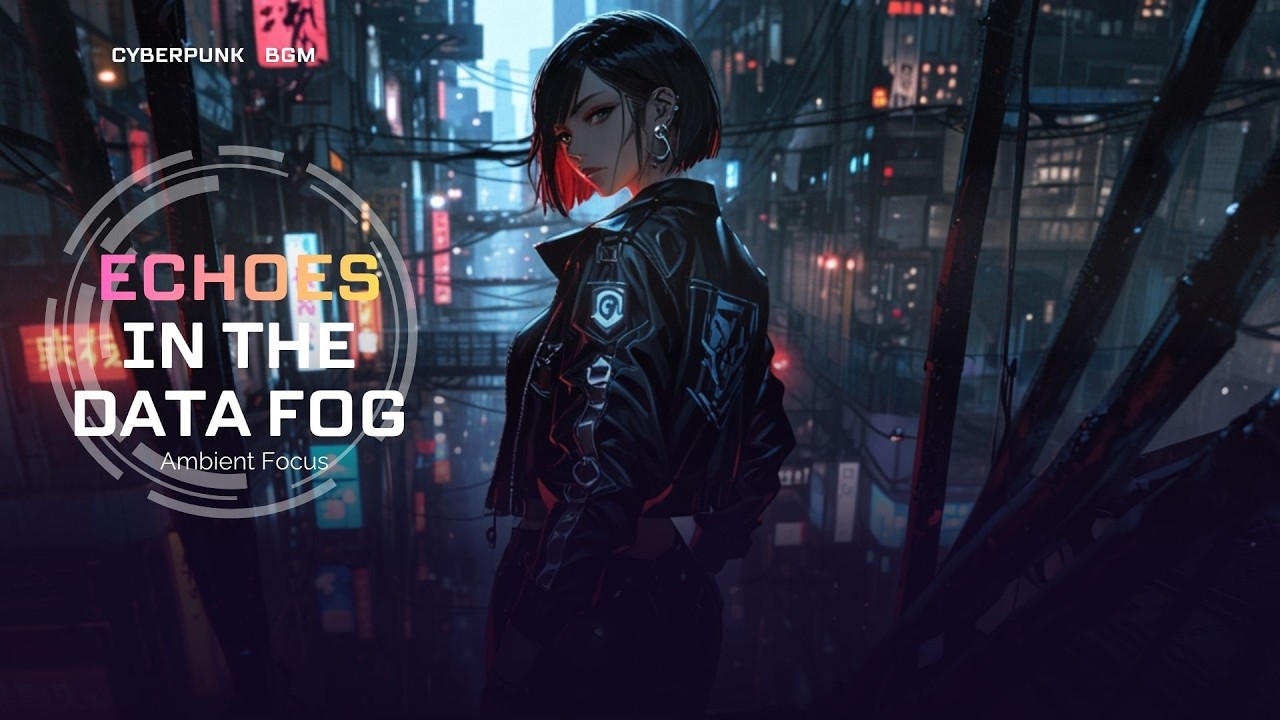Cyberpunk Ambient Music for Focus & Coding | Echoes in the Data Fog 【90 MIN】
