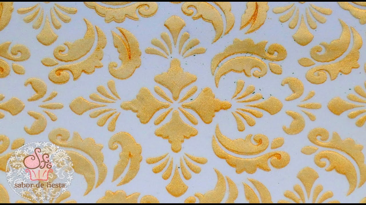 ✰Como TEXTURIZAR FONDANT CON STENCIL.