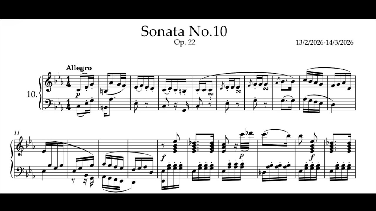 Piano Sonata No.10 in C Minor, Op.22