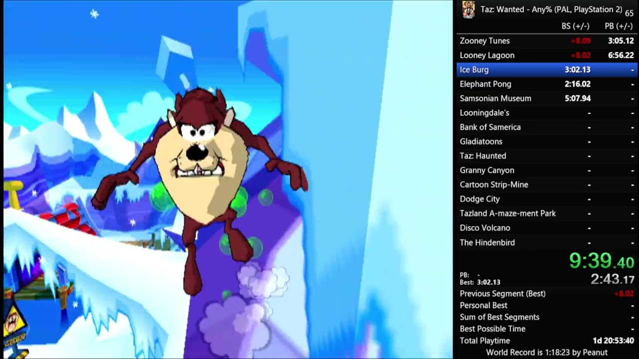 [PS2 WR] Taz: Wanted Any% in 58:46