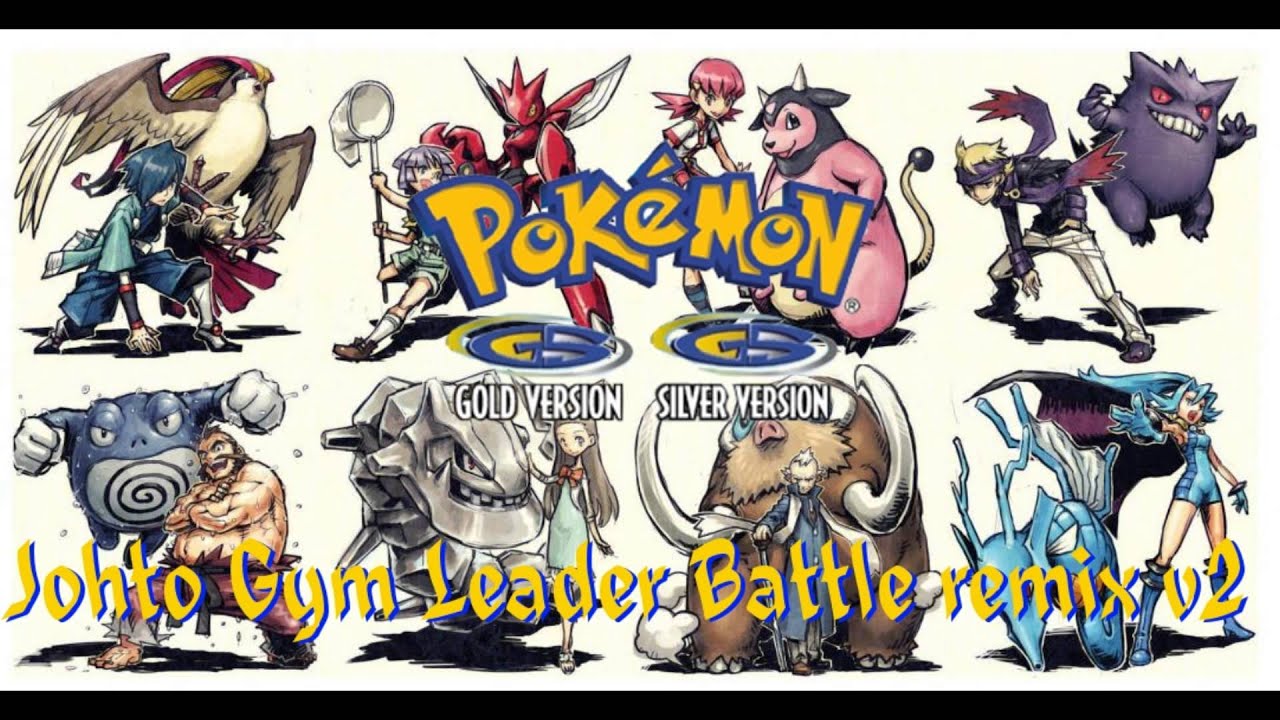 Pokemon G/S/C/HG/SS/B2/W2 - Johto gym leader battle remix v2