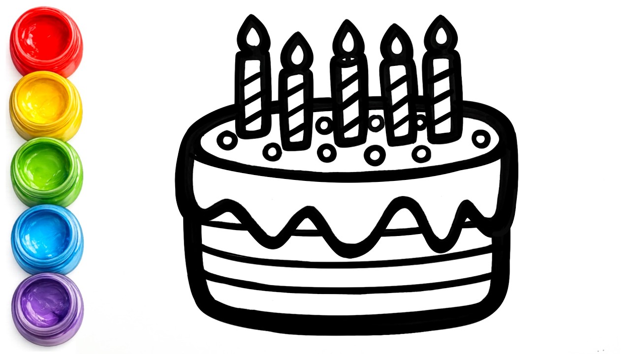 How to Draw a Birthday Cake for Kids