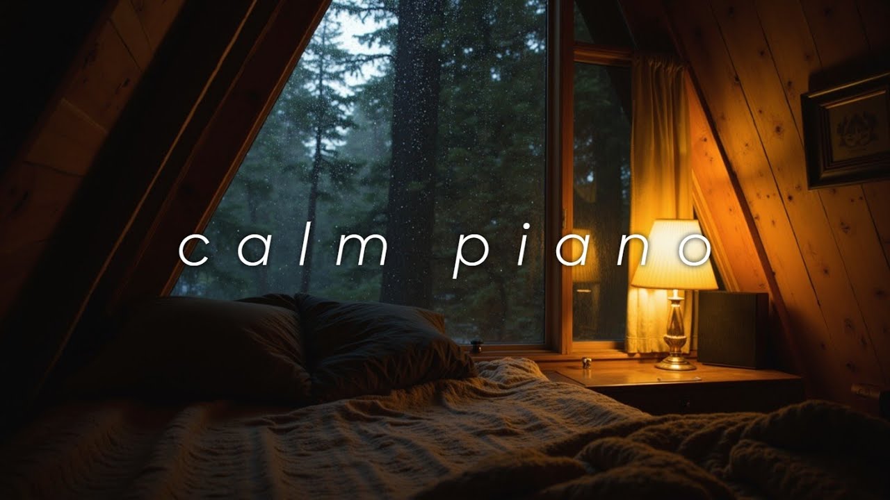 Soft Rain Sounds & Relaxing Piano Music for Deep Sleep and Cozy Cabin Vibes