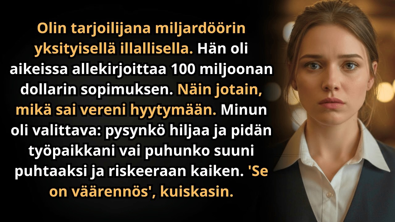 Olin vain tarjoilija, mutta tiesin miljardöörin “korvaamattoman” asiakirjan olevan väärennös.