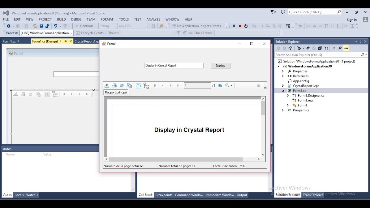 Pass TextBox value to Crystal Report in C#