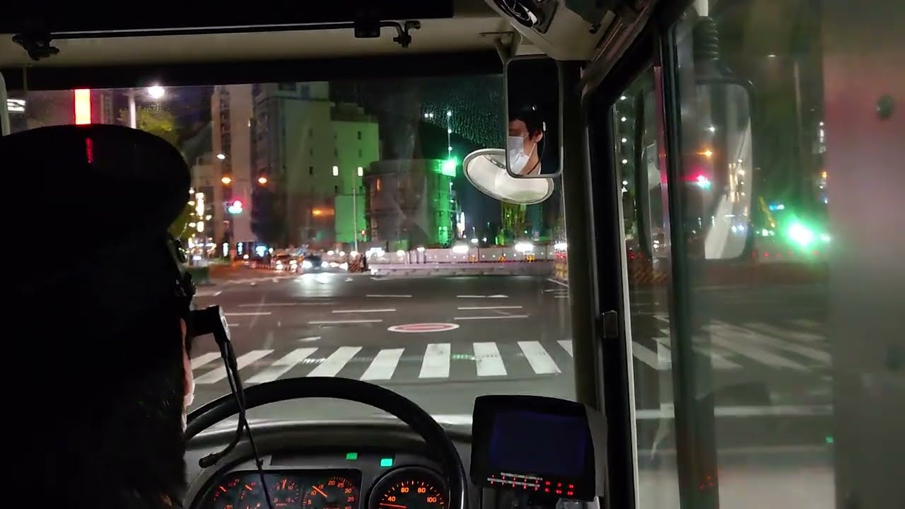 【前面展望】名古屋市交通局バス🚌 基幹2系統 猪高車庫行 名古屋駅（名古屋駅バスターミナル）→猪高車庫バス停 