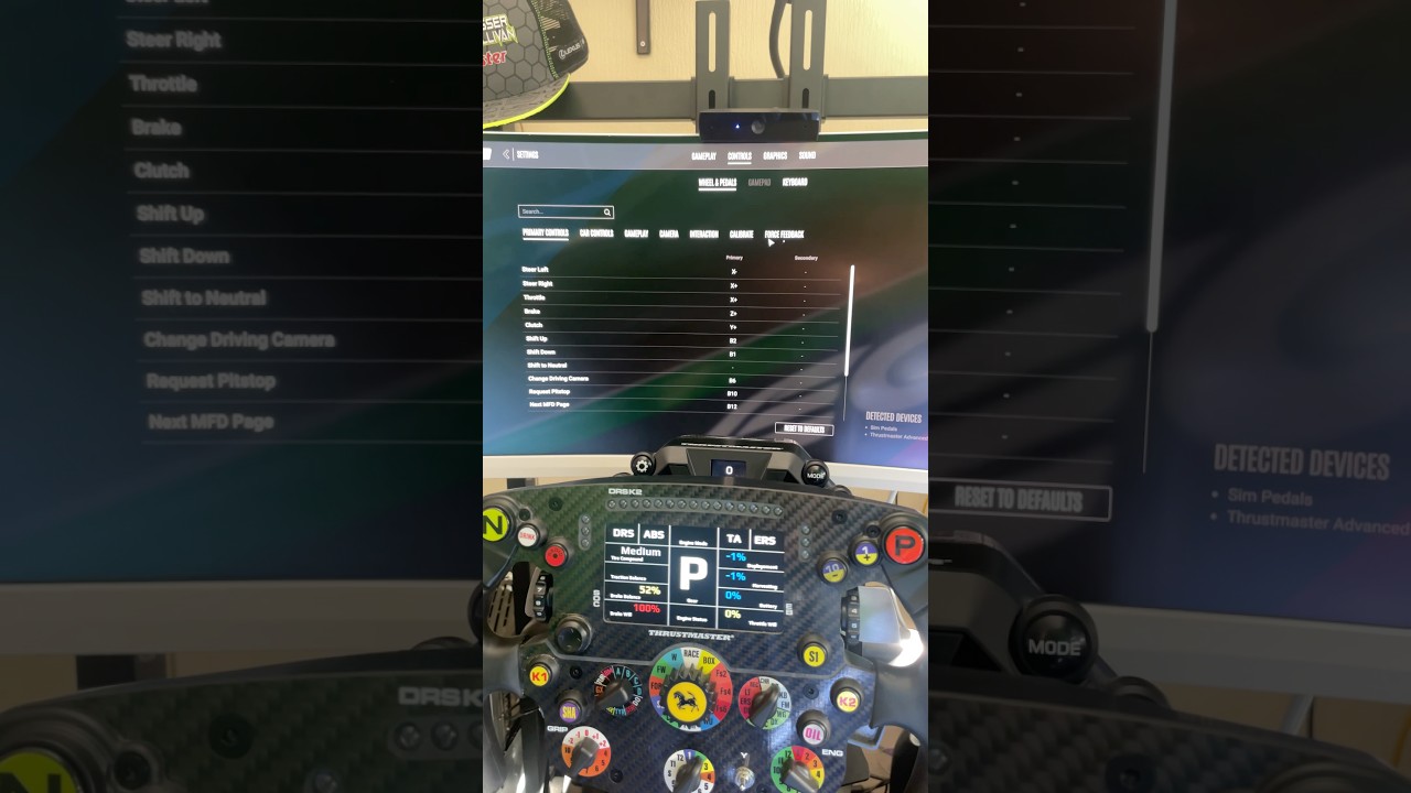THRUSTMASTER SF1000 LCD DISPLAY WORKS WITH LE MANS ULTIMATE 😁 #sf1000 #ferrari #thrustmaster #lmu