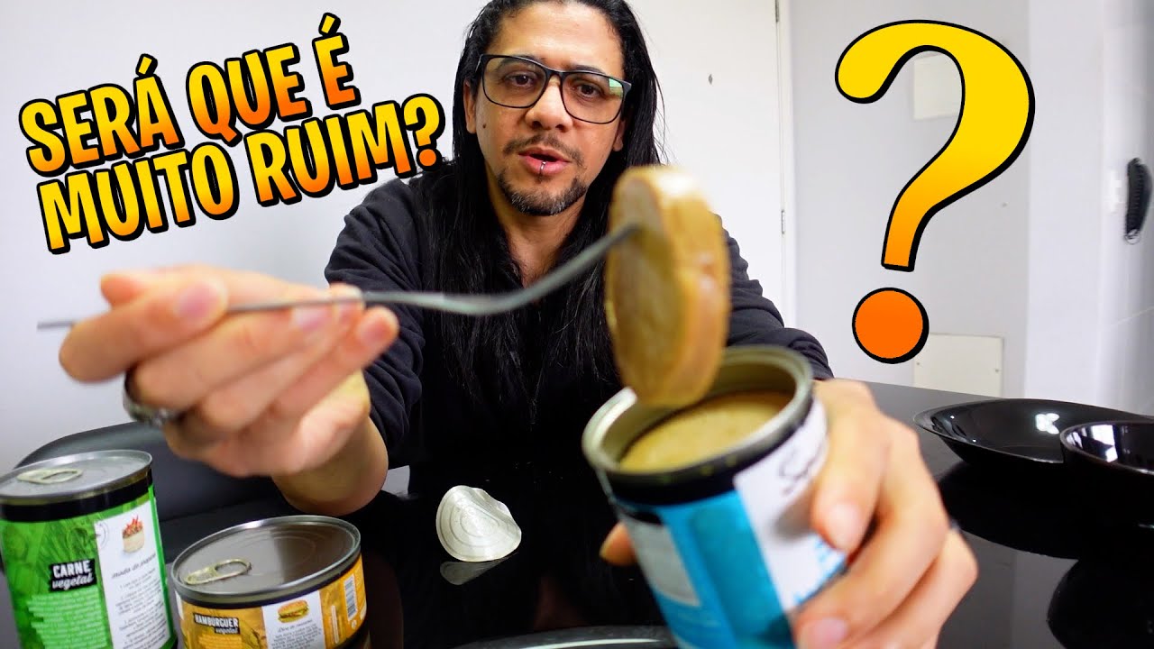 PROVANDO BIFE ENLATADO VEGETAL, O INSTAGRAM RECOMENDOU