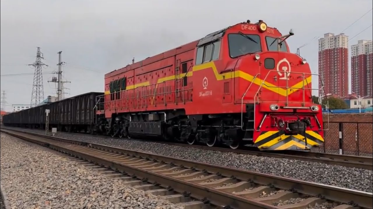 Power on the Tracks | The Mighty Red Freight Train in Action!