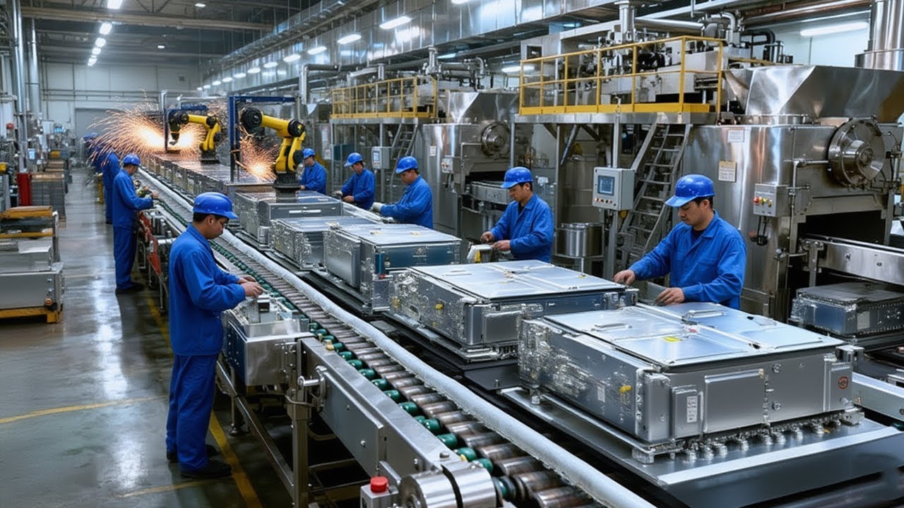 Inside EV Batteries: Full Lithium-Ion Pack Production Revealed!