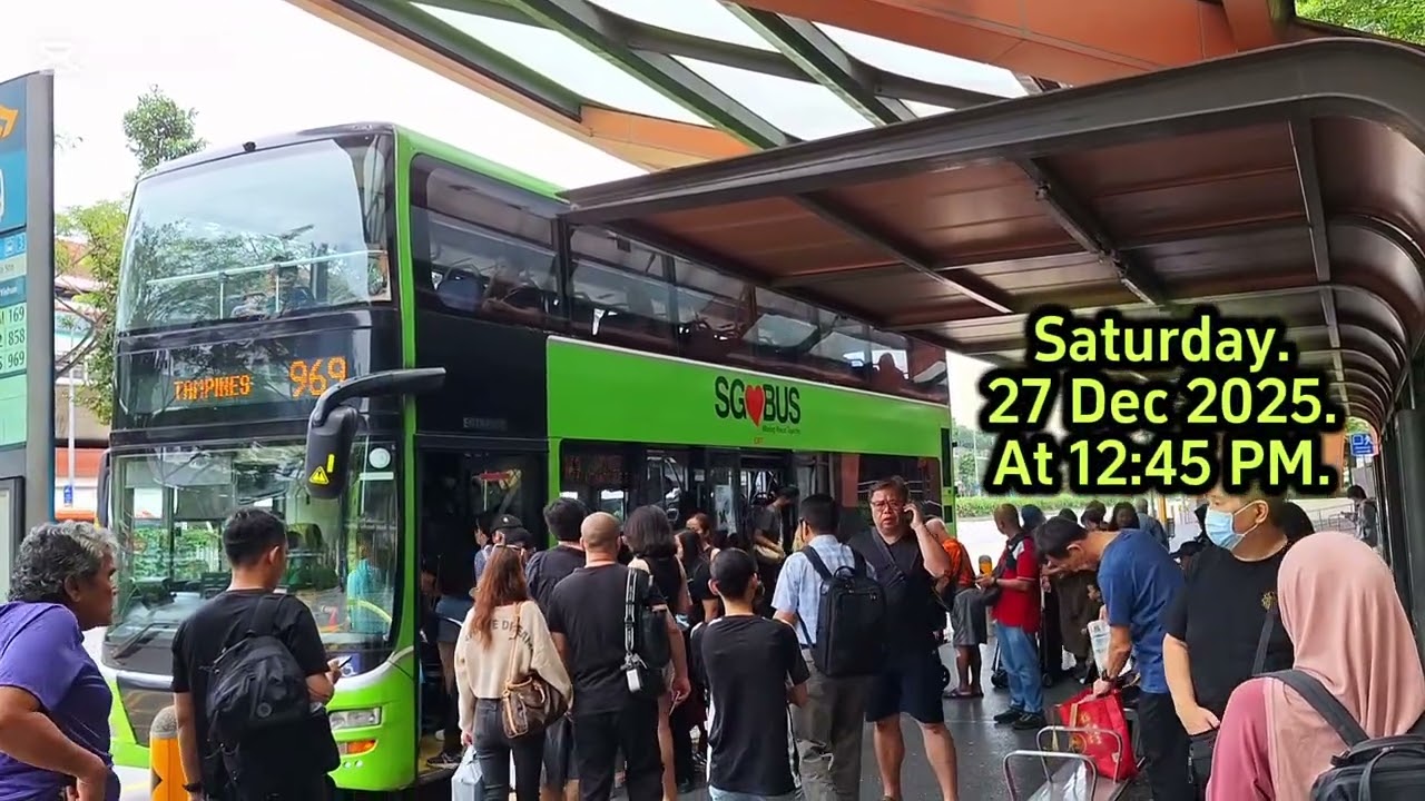 SG5763L Sv 969. Departing Opp Yishun MRT Stn. MAN A95. Euro 5 (Batch 2) DD Bus. SG❤️BUS. 27/12/25.