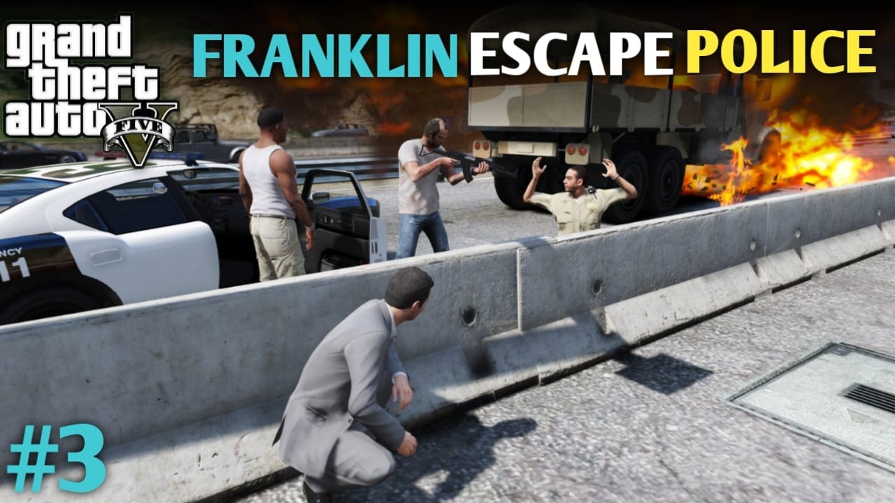 🚨 FRANKLIN CAUGHT BY POLICE! 😱 But I SAVED Him | GTA 5 GAMEPLAY | #3