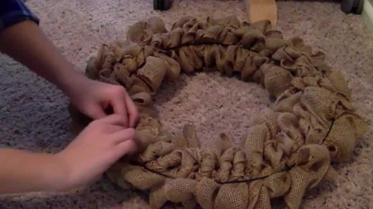 How to make a Burlap Wreath