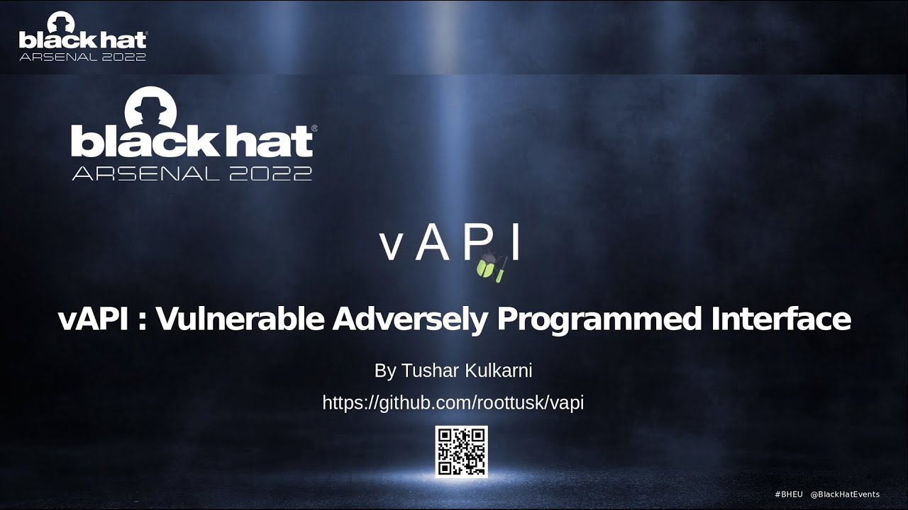 vAPI - Vulnerable Adversely Programmed Interface (Blackhat Europe 2022 Arsenal)