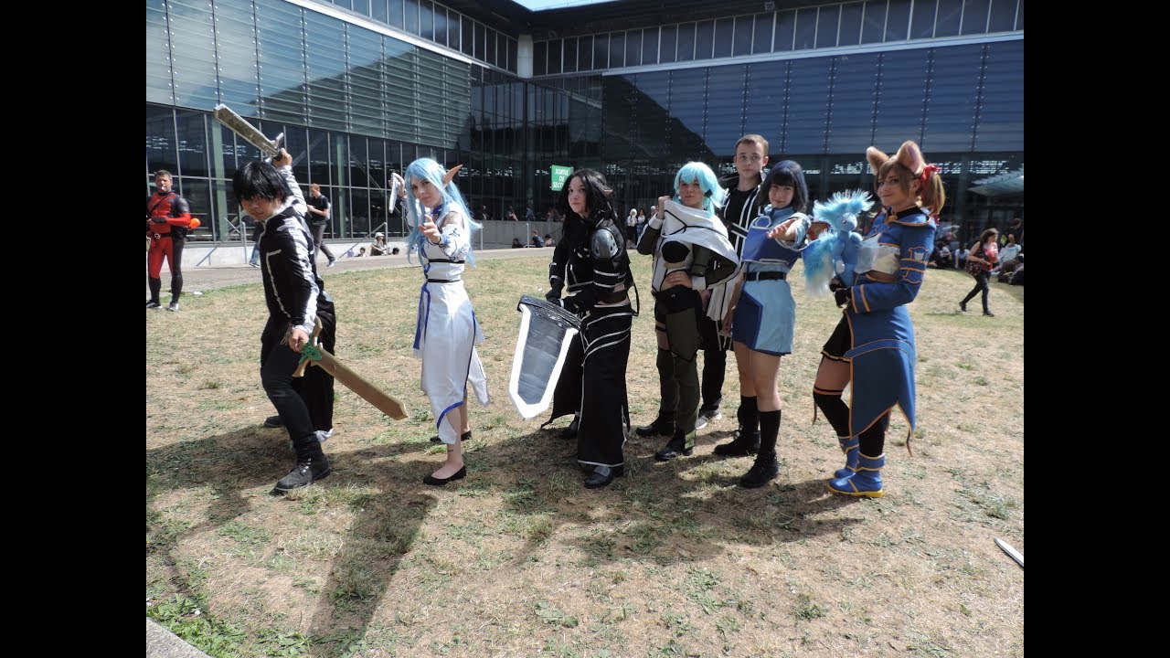 Photos groupe cosplayeurs Sword Art online Japan Expo