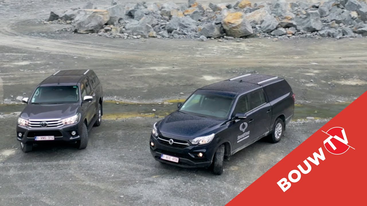 Pick-up Test (Toyota Hilux vs SsangYong Musso) - BOUW.TV 20