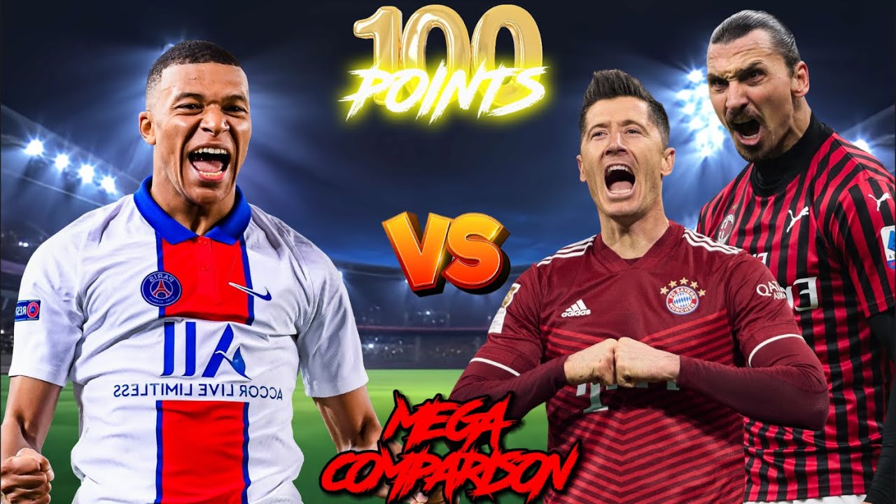 Mbappe 🆚 Lewandowski & Ibrahimović 💥 💯 POINTS 💥🔥