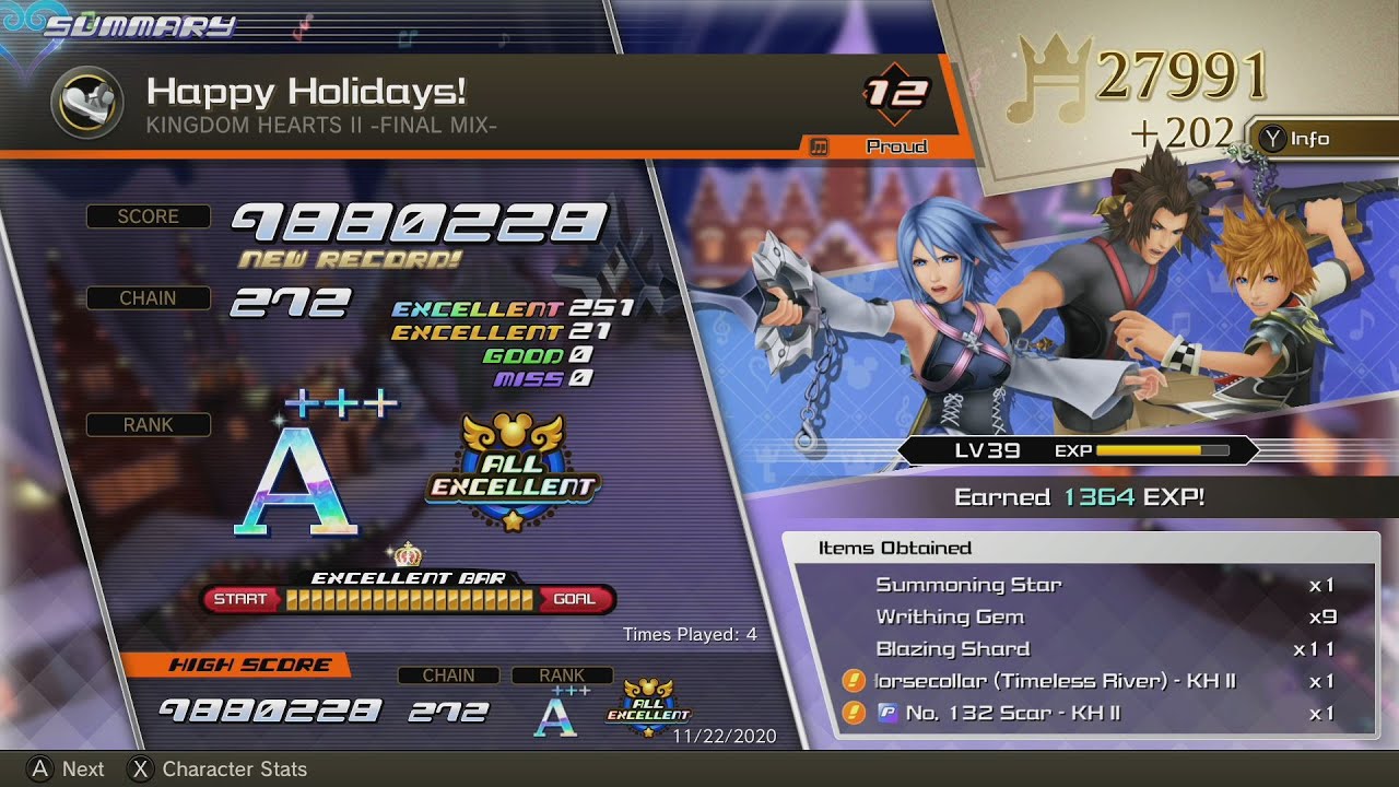 Happy Holidays! All Excellent (Proud) - KH: Melody of Memory