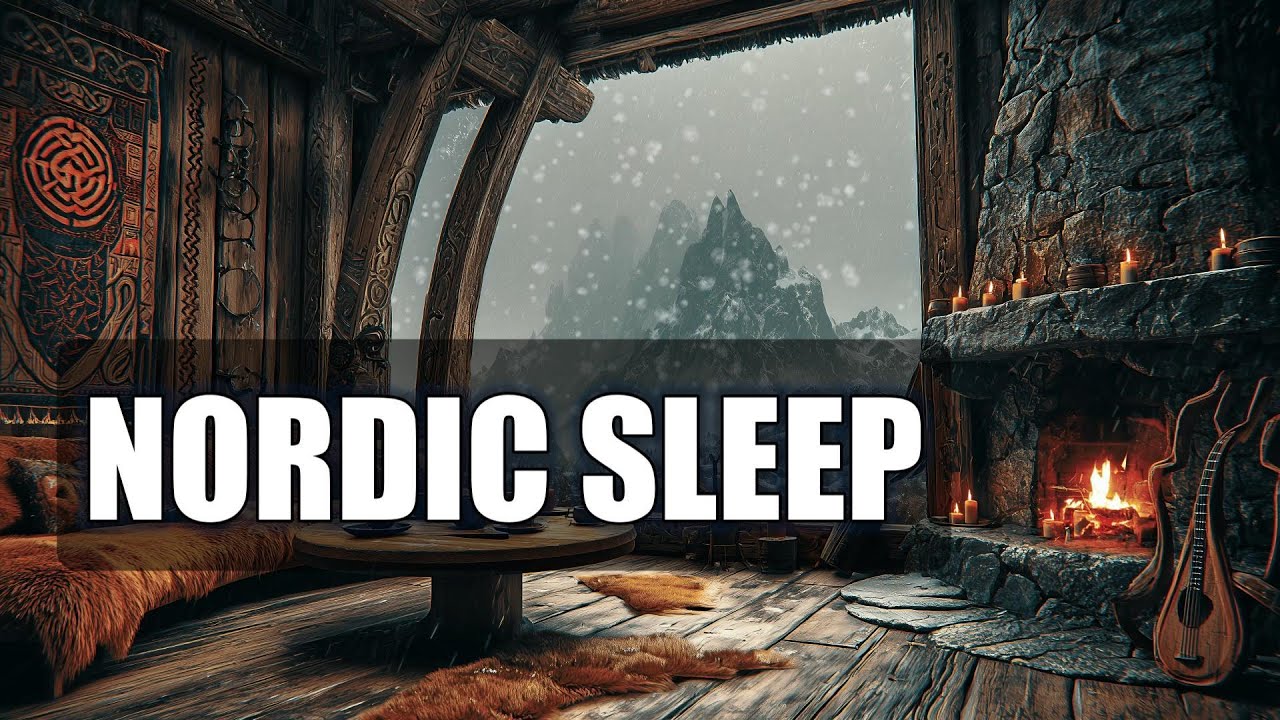 24/7 LIVE — Nordic Sleep Ambience (432Hz) • Winter Cabin Sanctuary • Deep Sleep & Insomnia Relief