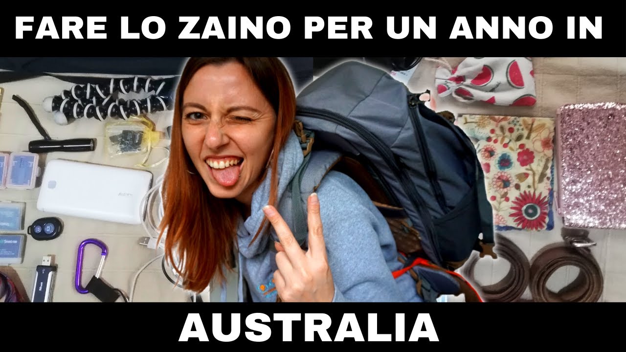 Cosa Mettere nello Zaino per un Anno in Australia + PACKING LIST | Working Holiday Visa Australia