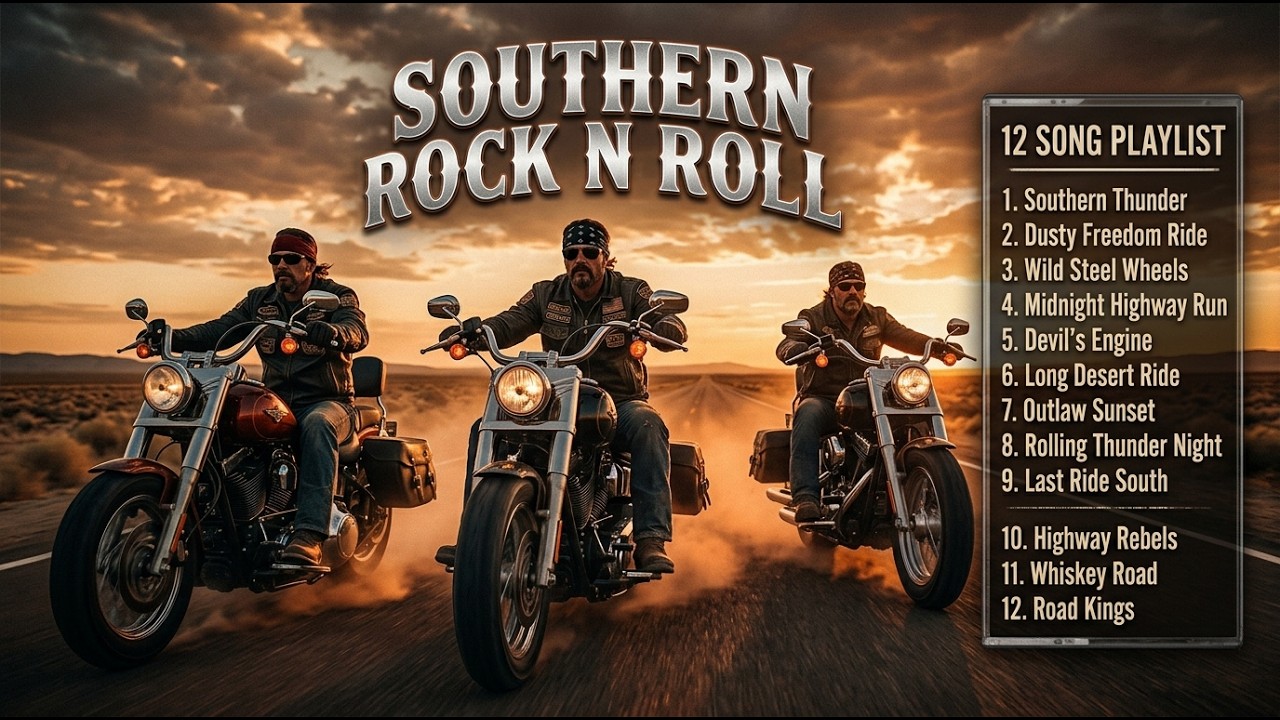 Southern Rock N Roll ⚡ Raw Southern Guitar Energy for Night Drives