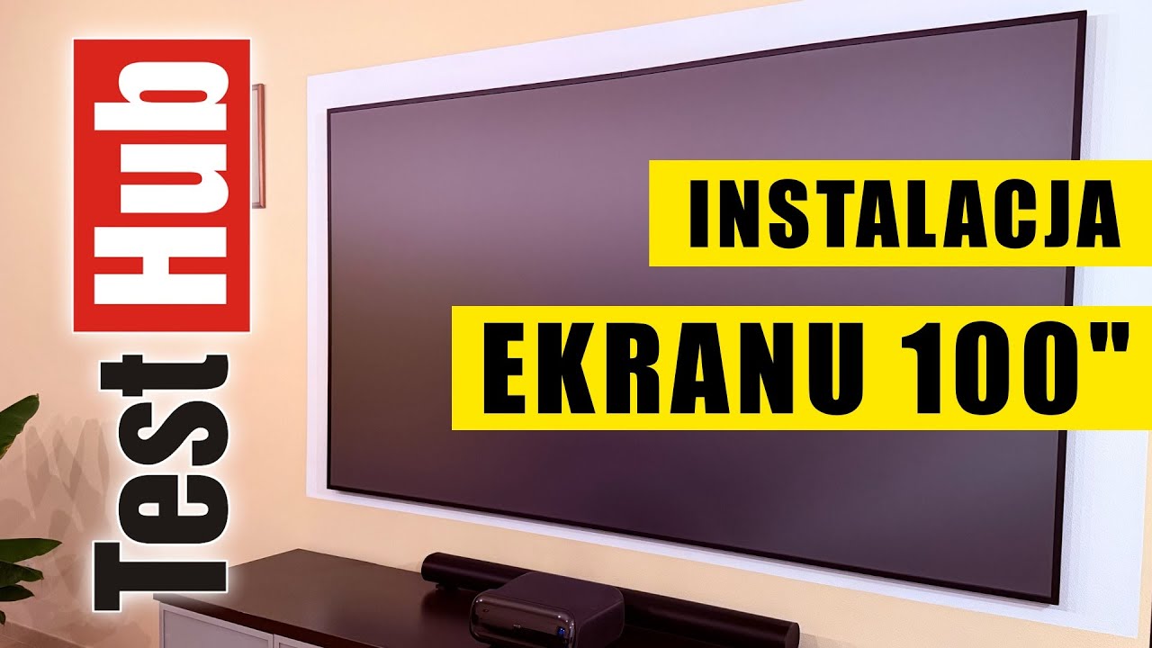 Montaż i instalacja ekranu do projektora JMGO 100 cali fresnel