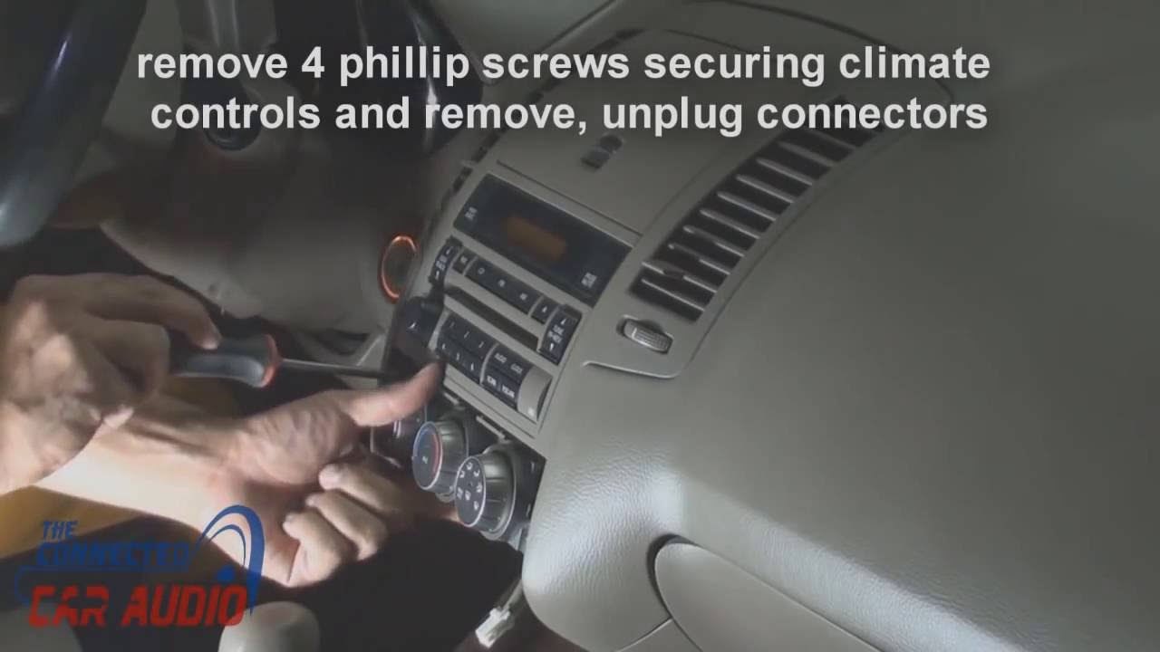 Remove factory stereo altima 2005 -2006