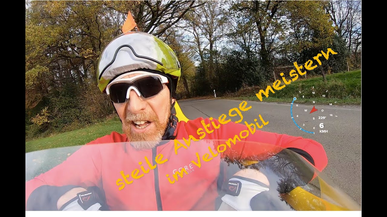 Steile Anstiege meistern mit dem Velomobil