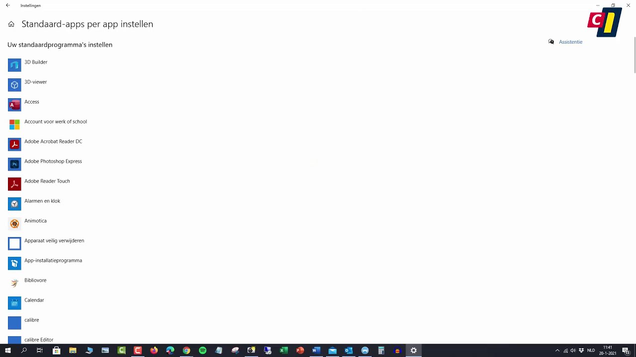 Windows 10 - Standaardapps per app instellen