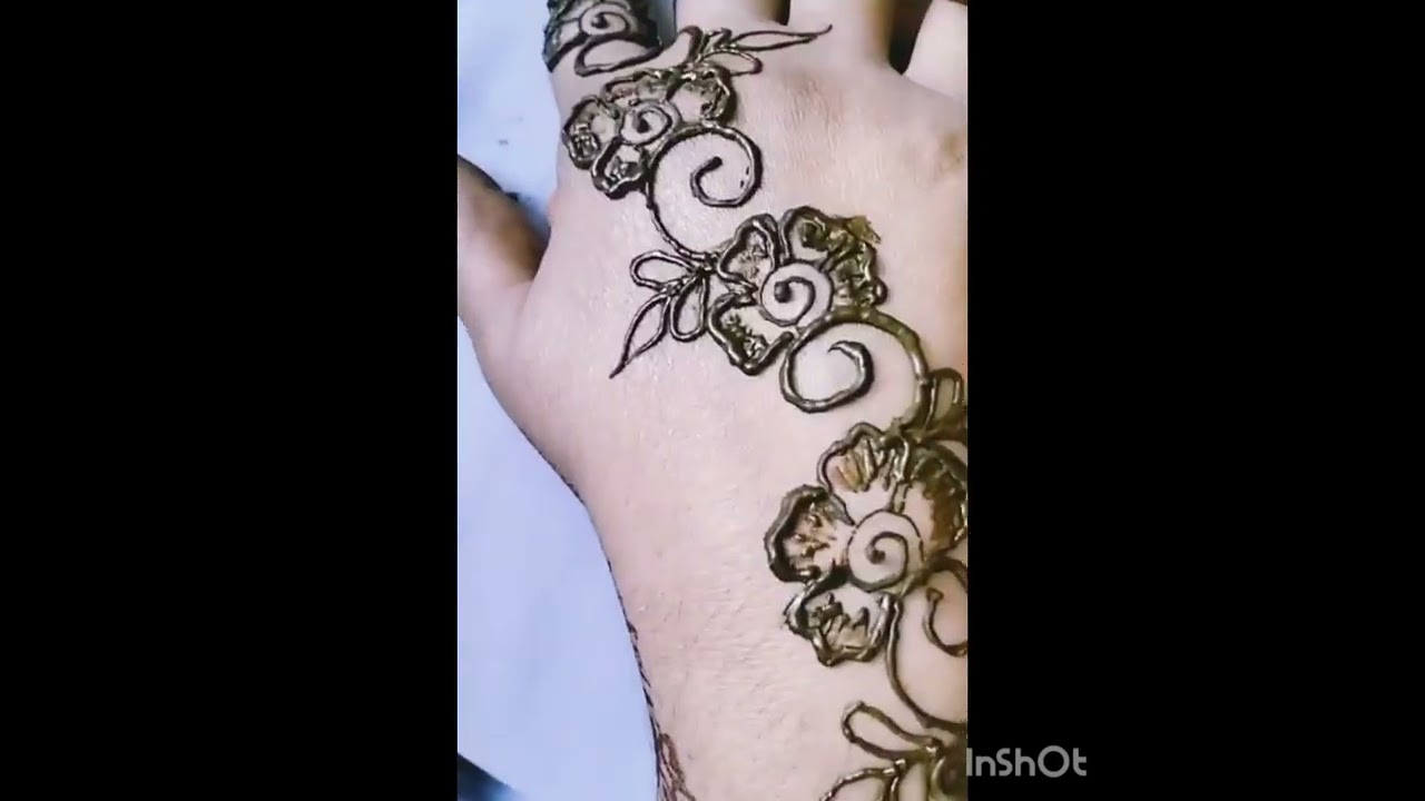 Back hand simple mehendi designs #mehendidesign#shaziya art