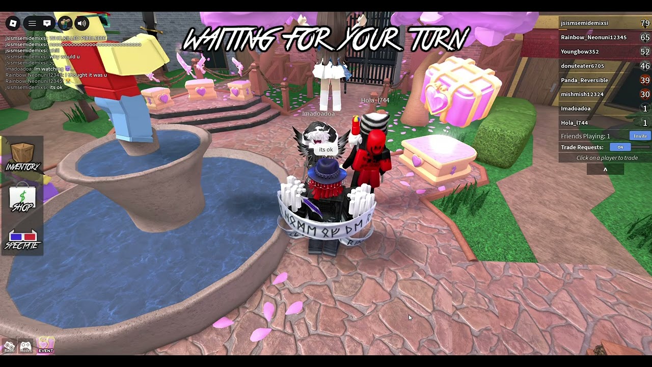 playing mm2 with fans and friend