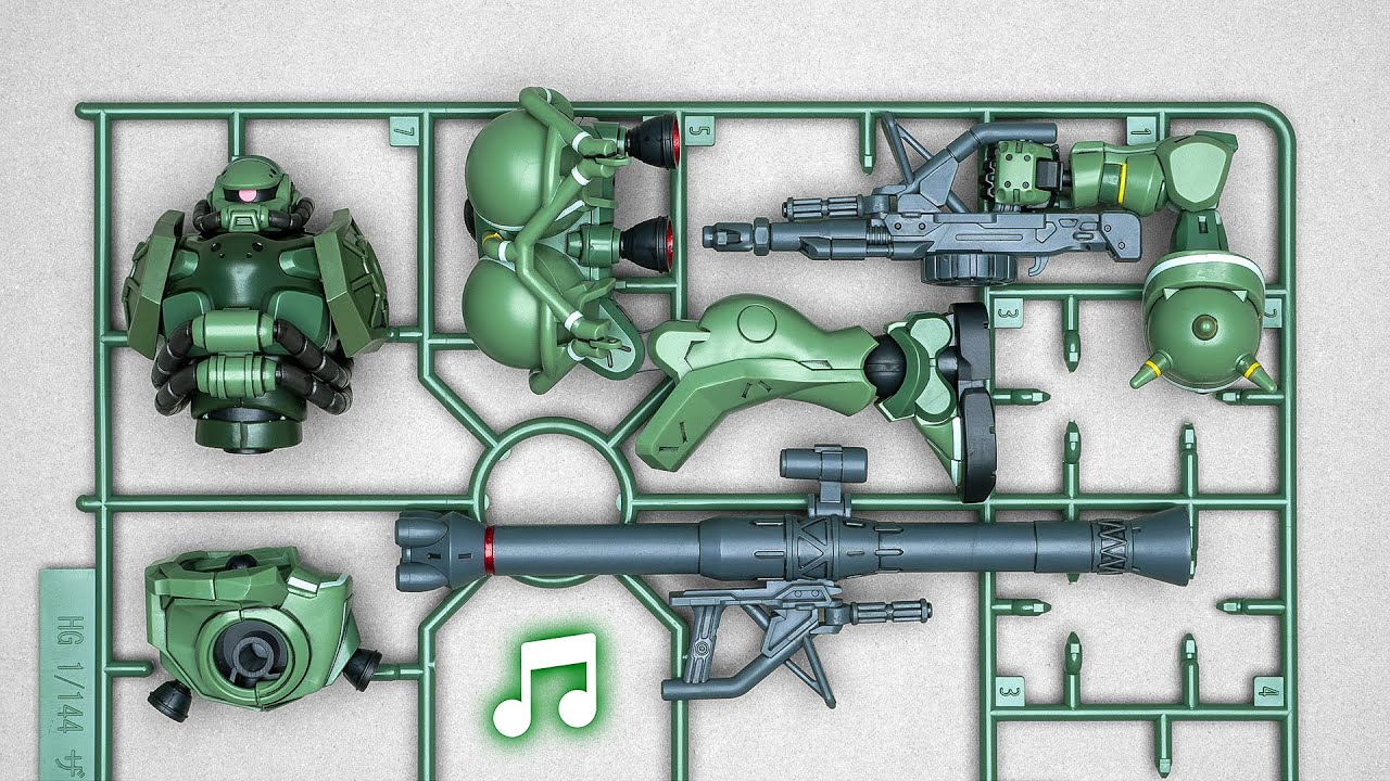 ♪Build: Zaku｜GQuuuuuuX｜Satisfying beat building｜Speed build｜Model Kit