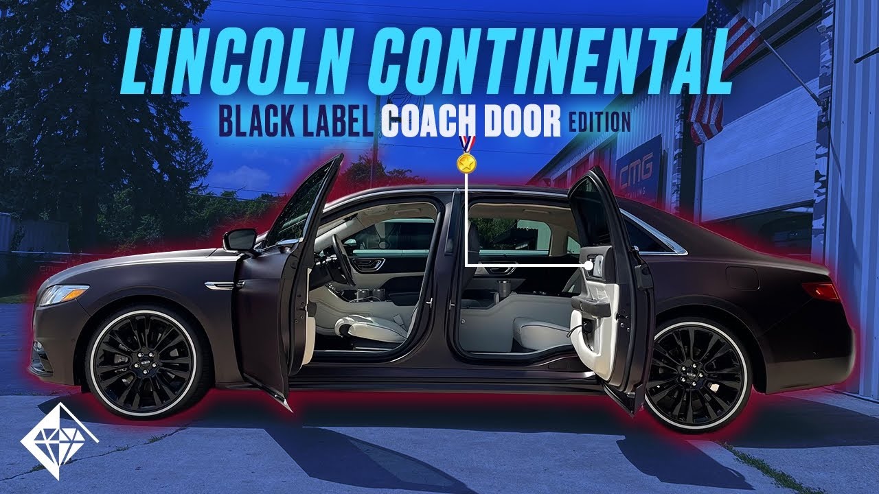 Lincoln Continental Black Label Coach Door Edition wrapped in KPMF frozen Ruby￼