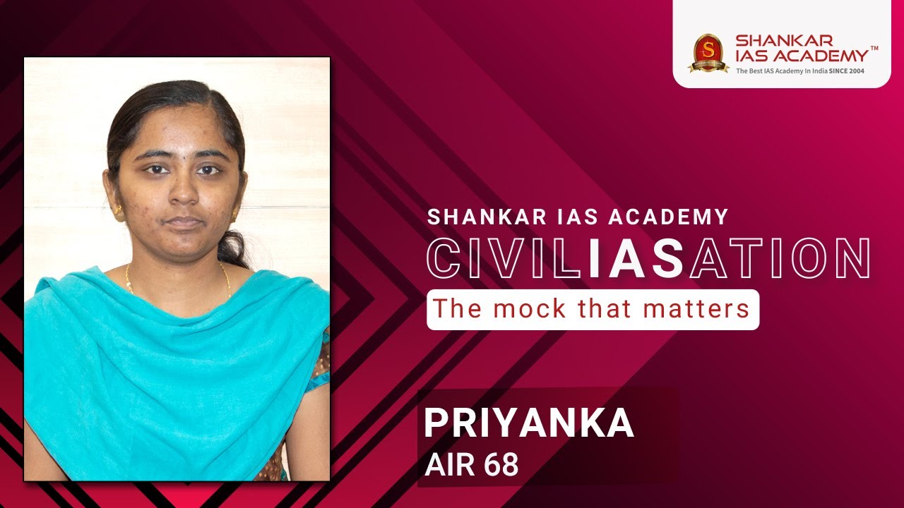 Priyanka S  | AIR 68 | UPSC CSE 2019 Results | Mock Interview | Civilisation |