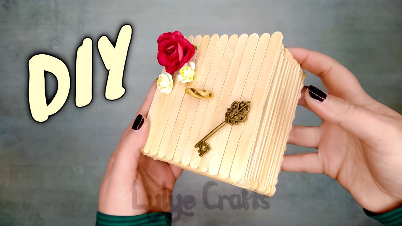 ☘ [Сделай сам] Шкатулка для украшений и макияжа, Простые обучающие палочки для мороженого ☘