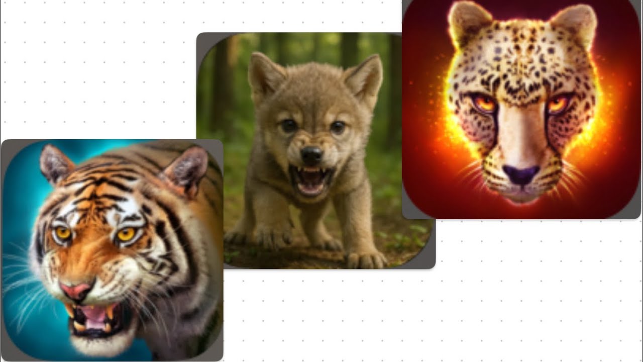 The wolf the tiger the cheetah