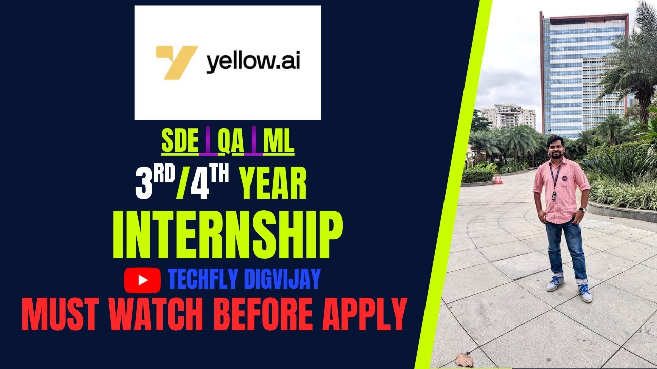 Internship 2026 | Yellow.ai  | SDE, QA & ML Roles | 3rd/4th Year Students Apply Now!
