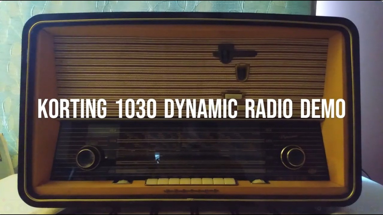 Vintage Korting Dynamic Model 1030 Wood Cabinet Table Top Radio with AM, FM, SW & LW Bands Demo
