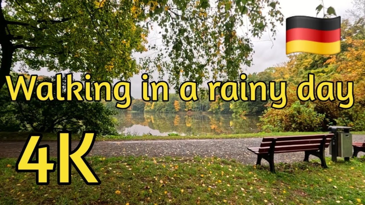 Walking in a rainy day / Stadtpark Chemnitz, Germany 🇩🇪 ♥️ 