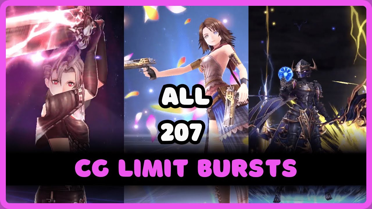 All 207 Characters CG Limit Bursts | War of the Visions: Final Fantasy Brave Exvius