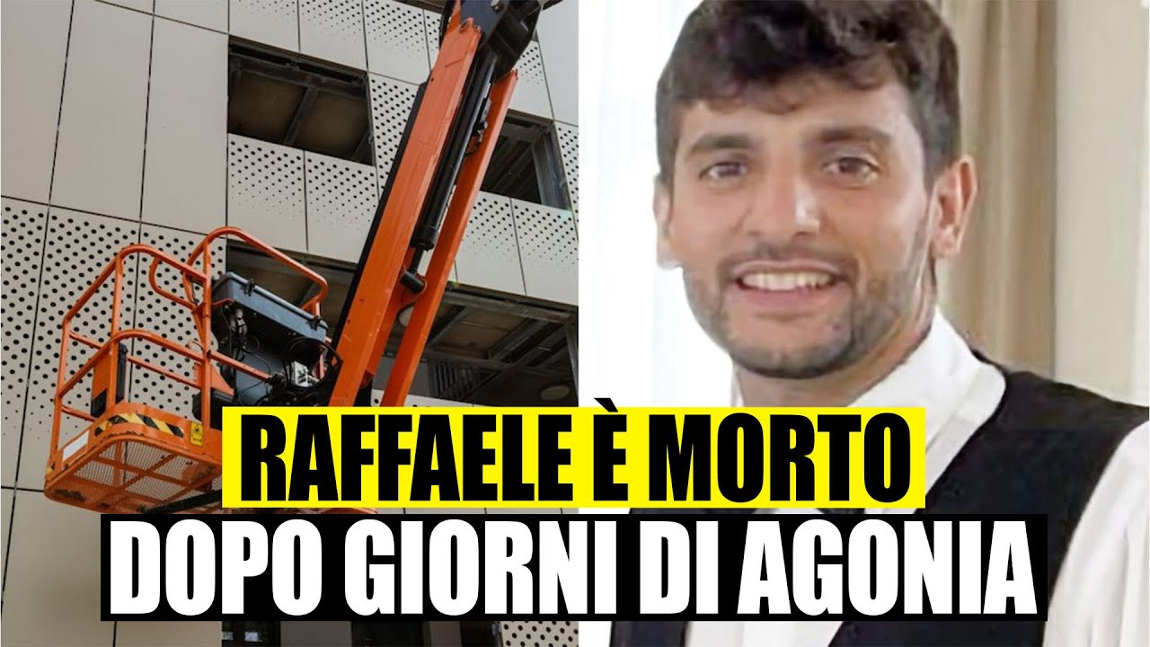 Operaio precipita dal cestello di una gru, morto dopo giorni di agonia: Raffaele aveva 26 anni