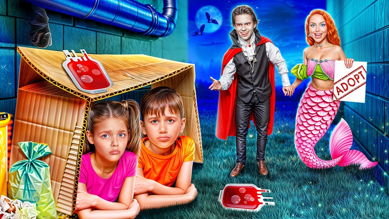 Fui Adotada por uma Sereia e um Vampiro! De Nerd a uma Garota Popular!
