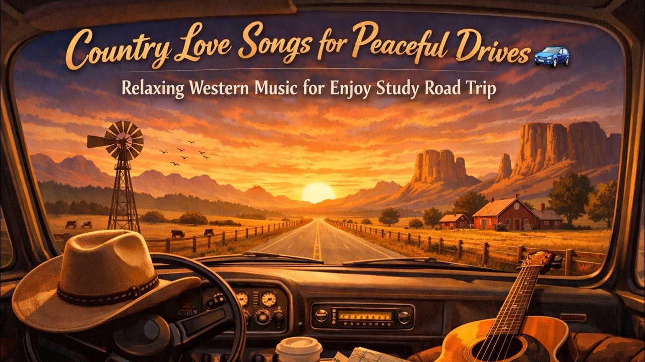 Country Love Songs for Peaceful Drives 🚘 | Relaxing Western Music for Study & Road 