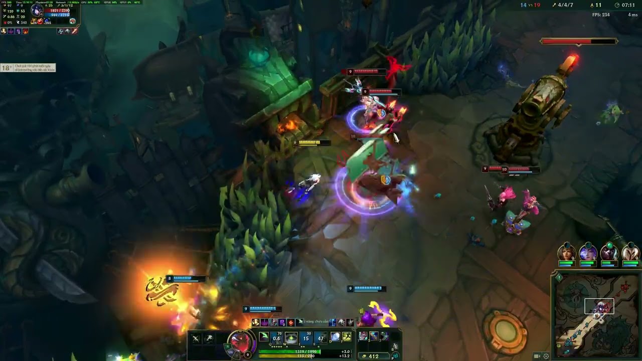 League Of Legends / 7800x3D / RX 9070 XT test