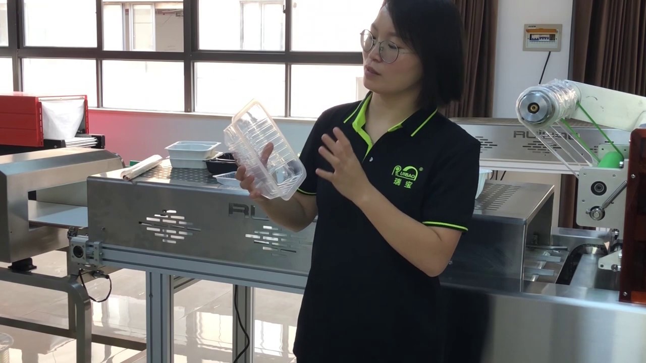 online broadcast! Automatic MAP tray sealing machine 580, it vacuum, gases mixing and filling, seal