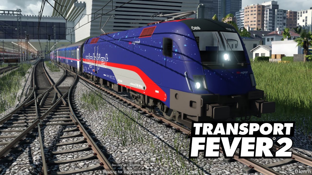 Transport Fever 2 l ÖBB Nightjet train Cab ride view