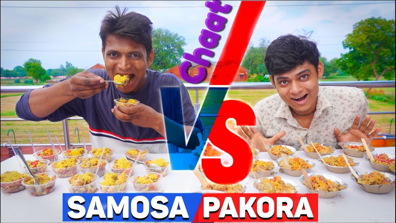 Bread Pakora Chaat Vs Samosa Chaat Challenge | Street Chaat Eating Challenge | Chaat Challenge