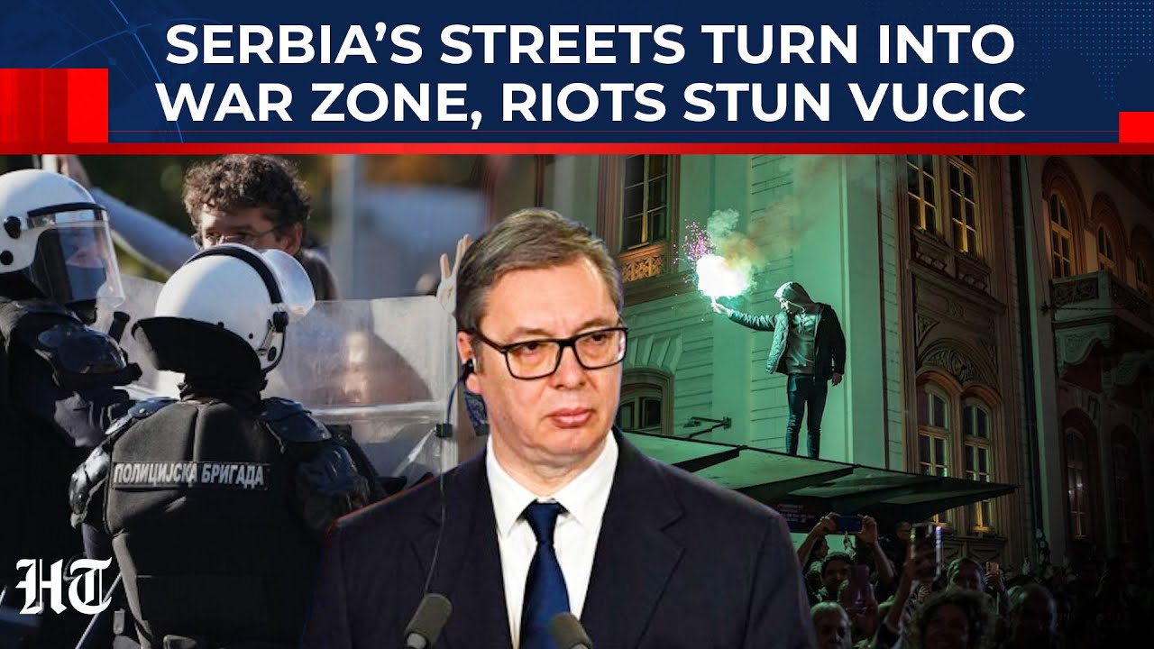 Serbia On The Edge: Opponents & Supporters Of President Vucic Clash As Riot Police Step Into Action