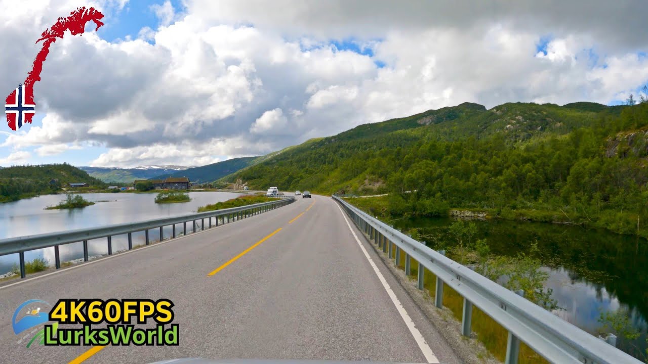 Scenic Drive in Norway -  Hovden To Haukelifjell  - 4K60